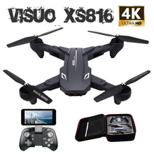 Load image into Gallery viewer, Visuo XS816 RC Drone with 50 Times Zoom WiFi FPV 4K /720P Dual Camera Optical Flow Quadcopter Foldable Selfie Dron VS SG106 M70