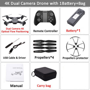 Visuo XS816 RC Drone with 50 Times Zoom WiFi FPV 4K /720P Dual Camera Optical Flow Quadcopter Foldable Selfie Dron VS SG106 M70