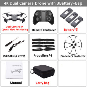 Visuo XS816 RC Drone with 50 Times Zoom WiFi FPV 4K /720P Dual Camera Optical Flow Quadcopter Foldable Selfie Dron VS SG106 M70