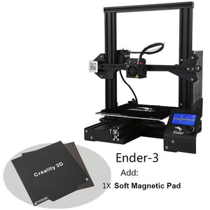 CREALITY 3D Printer Ender-3/Ender-3X Upgraded Tempered Glass Optional,V-slot Resume Power Failure Printing DIY KIT Hotbed